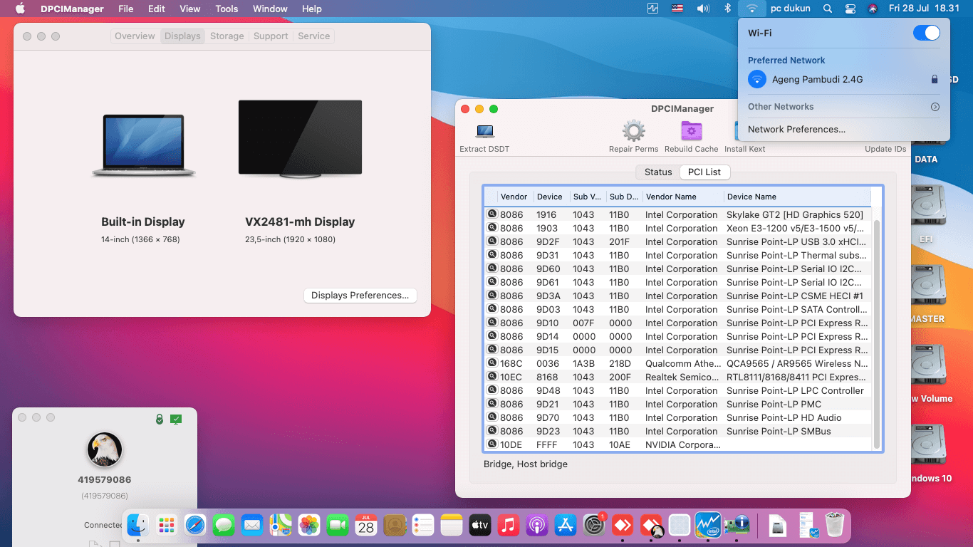 Asus A456UR WX037D 2nd [SkyLake   Intel HD 520 + I2C]   OpenCore 1